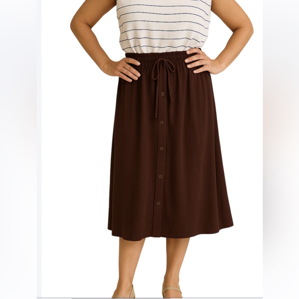 LuLaRoe Brown Midi Skirt